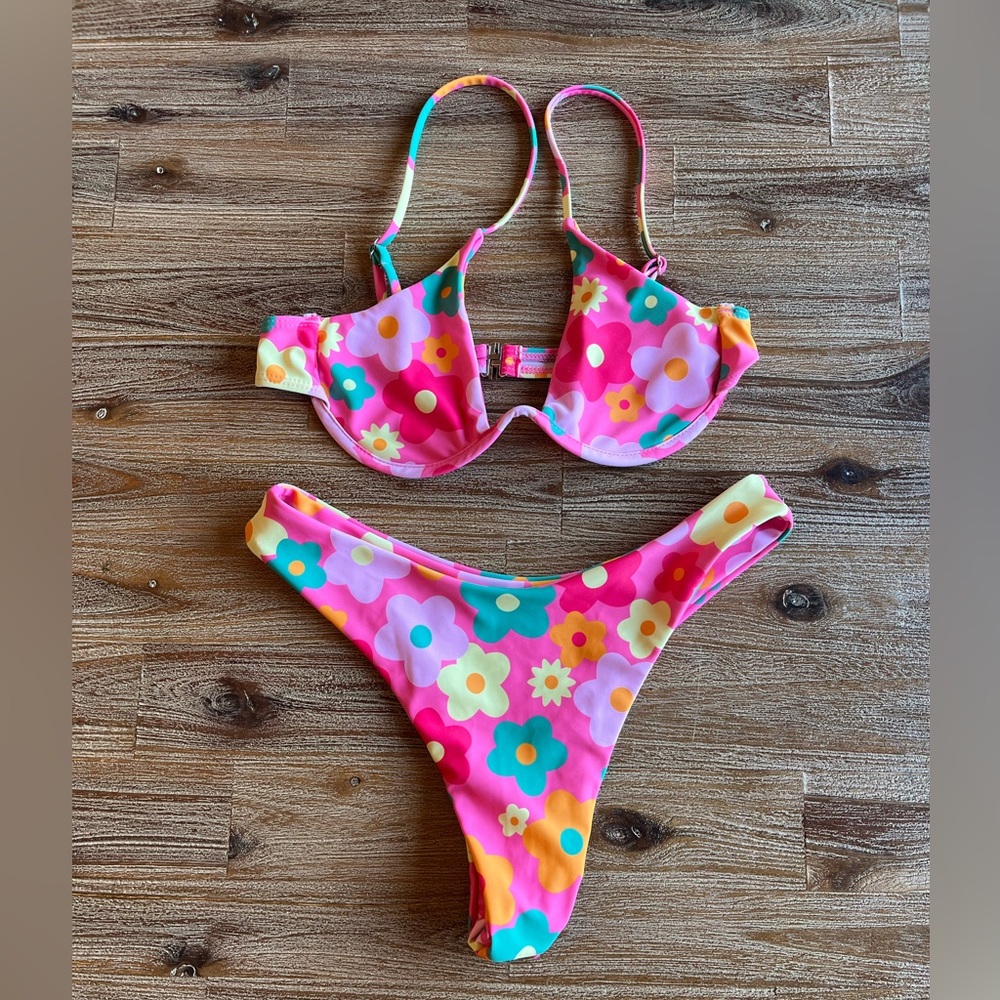 Floral Two Piece Swimsuit